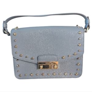 Furla Saffiano Leather, Julia Medium Crossbody Periwinkle Blue